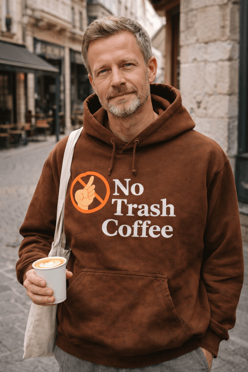 No Trash Coffee Hoodie - View 2